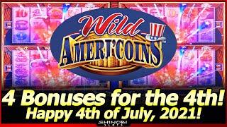 Wild AmeriCoins Slot Machine - 4 Bonuses for the 4th of July! Are There Fireworks in Wonder 4 Boost?