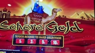 •SUPER BIG WIN• Sahara Gold (Lightning Link) Slot Machine Bonus $5 Bet !!!!  x150
