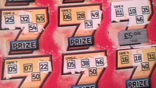 Scratchcard ..Lucky 7's..and Moaning Pig..and more Unchecked Scratchcards
