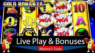 ( First Attempt ) Gold Bonanza by Aristocrat Live Play and Bonuses