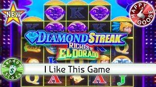 •️ New - Diamond Streak Riches of Eldorado slot machine, 3 Nice Sessions, Bonus