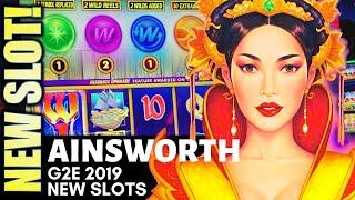 •G2E 2019• NEW AINSWORTH SLOTS!• LUCKY EMPRESS, CAPTAIN’S QUEST, MARCH OF THE ZOMBIES! SLOT MACHINE