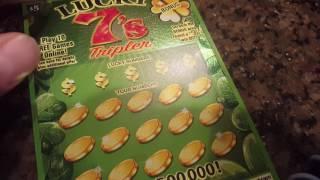 NEW GAME! $500,000 LUCKY 7'S TRIPLER $5 MICHIGAN LOTTERY SCRATCH OFF TICKET!
