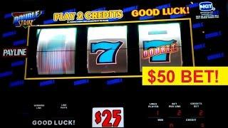 Double Strike Slot - $50 Max Bet - High Limit Live Play!