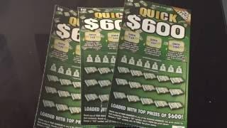 Playing 3 of the $10 quick 600 scratch off