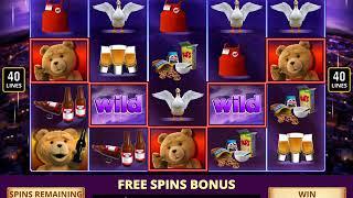 TED Video Slot Game with a THUNDER BUDDIES FREE SPIN BONUS