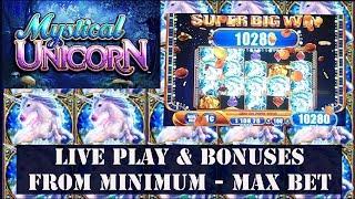 (Mega and Super Big Wins) Mystical Unicorn from Minimum to Max Bet
