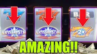 MAX BET REEL SLOT ACTION! ⋆ Slots ⋆ High Limit Crystal Star Deluxe Reel Nudge at $45/Spin!
