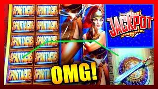 MASSIVE WIN ON SPARTACUS! • SUPER COLOSSAL REELS • BIG WIN LIVE PLAY BONUS AT THE CASINO!