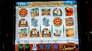 Lucky Luigi's Pizzeria Slot Machine Bonus Win (queenslots)