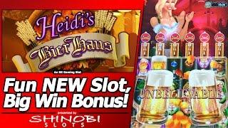 Heidi's Bier Haus Slot - Live Play and Fun, Big Win Bonus with Hans Spins in my First Attempt
